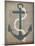 Nautical Anchor Vertical Gray-Ryan Fowler-Mounted Art Print