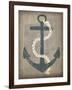 Nautical Anchor Vertical Gray-Ryan Fowler-Framed Art Print