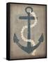 Nautical Anchor Vertical Gray-Ryan Fowler-Framed Stretched Canvas