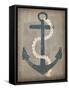 Nautical Anchor Vertical Gray-Ryan Fowler-Framed Stretched Canvas