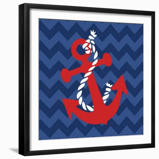 Nautical Anchor-N. Harbick-Framed Premium Giclee Print