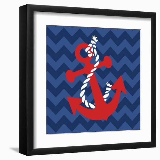 Nautical Anchor-N. Harbick-Framed Art Print