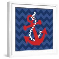 Nautical Anchor-N. Harbick-Framed Art Print