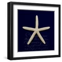 Nautical Blue Starfish-Julie Greenwood-Framed Art Print