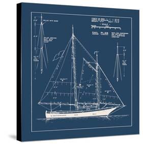 Nautical Blueprint I-The Vintage Collection-Stretched Canvas