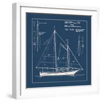 Nautical Blueprint I-The Vintage Collection-Framed Giclee Print