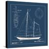 Nautical Blueprint II-The Vintage Collection-Stretched Canvas