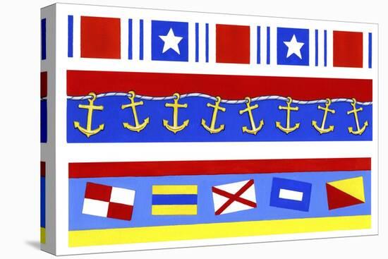 Nautical Borders-Geraldine Aikman-Stretched Canvas