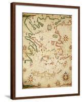 Nautical Chart of Aegean Sea, Third Chart-Pietro Giovanni Prunus-Framed Giclee Print