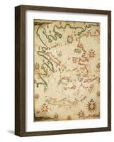 Nautical Chart of Aegean Sea, Third Chart-Pietro Giovanni Prunus-Framed Giclee Print