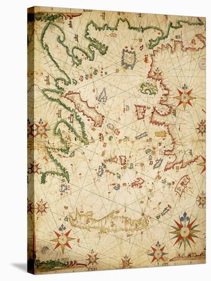 Nautical Chart of Aegean Sea, Third Chart-Pietro Giovanni Prunus-Stretched Canvas