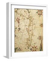 Nautical Chart of Aegean Sea-Pietro Giovanni Prunus-Framed Giclee Print