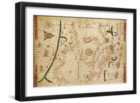 Nautical Chart of Central Mediterranean Sea-Pietro Giovanni Prunus-Framed Giclee Print