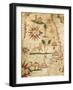 Nautical Chart of Northern Africa with Depiction of Animals-Pietro Giovanni Prunus-Framed Giclee Print