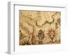 Nautical Chart of the Central-Eastern Mediterranean Sea and Wind Roses-Pietro Giovanni Prunus-Framed Giclee Print