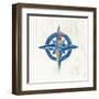 Nautical Collage I on Newsprint-Courtney Prahl-Framed Art Print