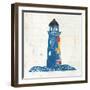 Nautical Collage II on Newsprint-Courtney Prahl-Framed Art Print