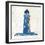 Nautical Collage II on Newsprint-Courtney Prahl-Framed Art Print