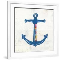 Nautical Collage III on Newsprint-Courtney Prahl-Framed Art Print