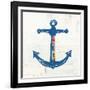 Nautical Collage III on Newsprint-Courtney Prahl-Framed Art Print