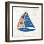 Nautical Collage IV on Newsprint-Courtney Prahl-Framed Art Print