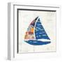 Nautical Collage IV on Newsprint-Courtney Prahl-Framed Art Print