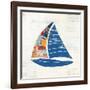 Nautical Collage IV on Newsprint-Courtney Prahl-Framed Art Print