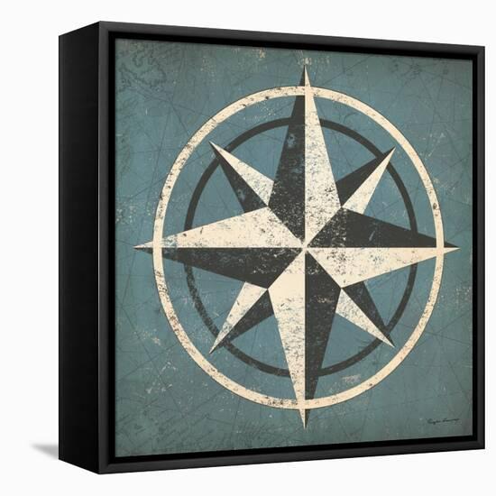 Nautical Compass Blue-Ryan Fowler-Framed Stretched Canvas