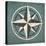 Nautical Compass Blue-Ryan Fowler-Stretched Canvas