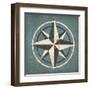 Nautical Compass Blue-Ryan Fowler-Framed Art Print