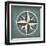 Nautical Compass Blue-Ryan Fowler-Framed Art Print