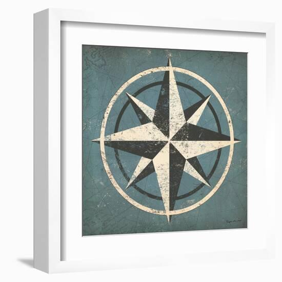 Nautical Compass Blue-Ryan Fowler-Framed Art Print