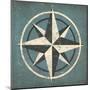 Nautical Compass Blue-Ryan Fowler-Mounted Art Print