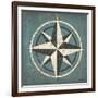 Nautical Compass Blue-Ryan Fowler-Framed Art Print