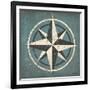 Nautical Compass Blue-Ryan Fowler-Framed Art Print