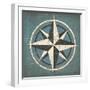 Nautical Compass Blue-Ryan Fowler-Framed Art Print