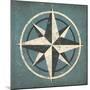 Nautical Compass Blue-Ryan Fowler-Mounted Art Print