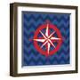 Nautical Compass-N. Harbick-Framed Art Print