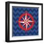 Nautical Compass-N. Harbick-Framed Art Print