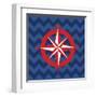 Nautical Compass-N. Harbick-Framed Art Print