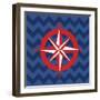 Nautical Compass-N. Harbick-Framed Art Print