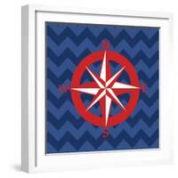 Nautical Compass-N. Harbick-Framed Art Print