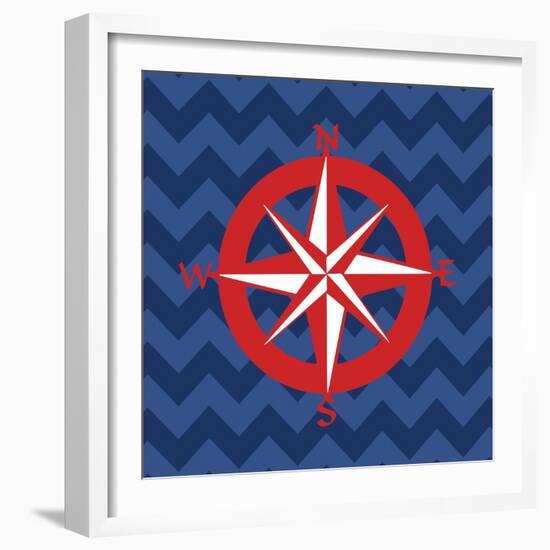 Nautical Compass-N. Harbick-Framed Art Print