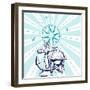 Nautical Compass-null-Framed Giclee Print