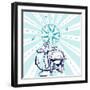 Nautical Compass-null-Framed Giclee Print