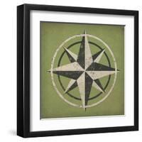 Nautical Compass-Ryan Fowler-Framed Art Print