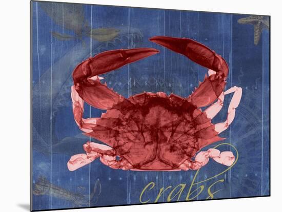Nautical Crab 1-Albert Koetsier-Mounted Art Print