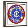 Nautical Flags Circle-Geraldine Aikman-Framed Giclee Print