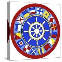 Nautical Flags Circle-Geraldine Aikman-Stretched Canvas