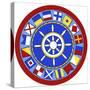 Nautical Flags Circle-Geraldine Aikman-Stretched Canvas